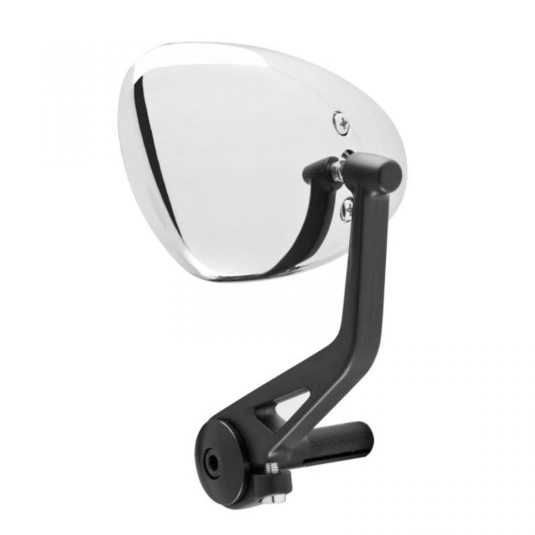 UNIVERSAL BAR END REAR VIEW MIRROR (Left) chrome FAR