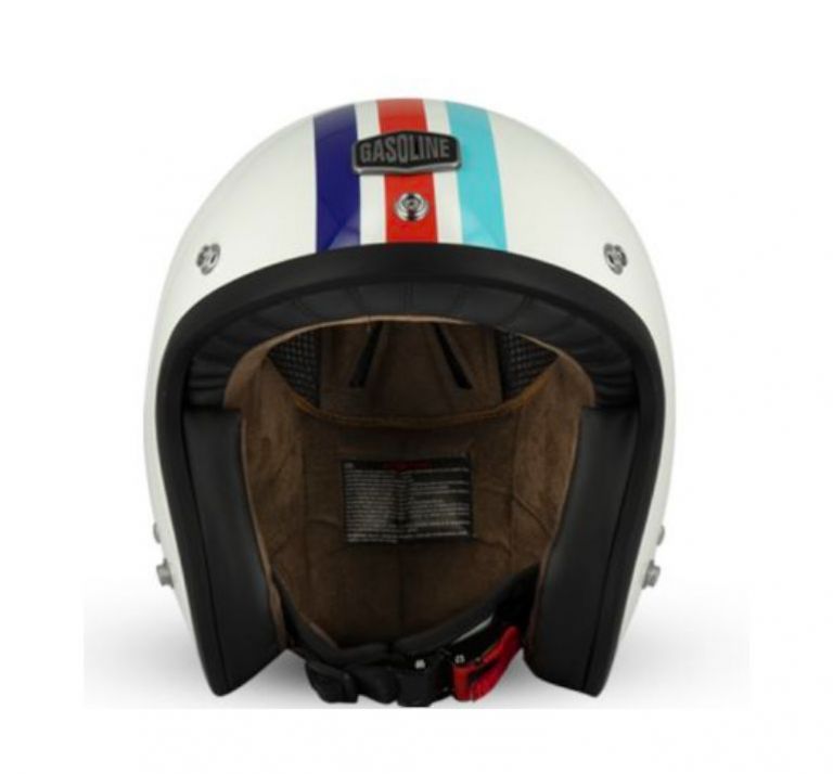 CAFE RACER S250  JET HELMET (white/blue/red)