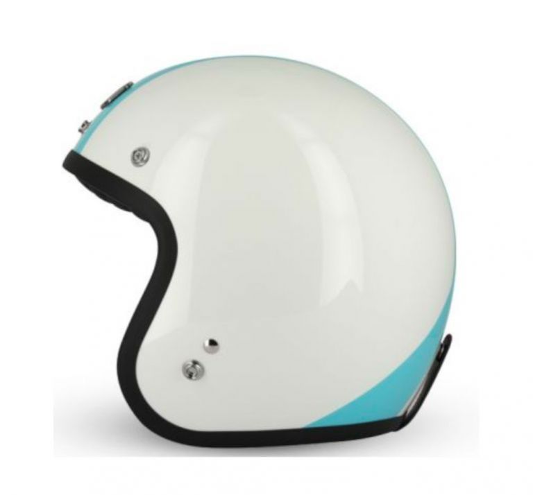 CAFE RACER S250  JET HELMET (white/blue/red)