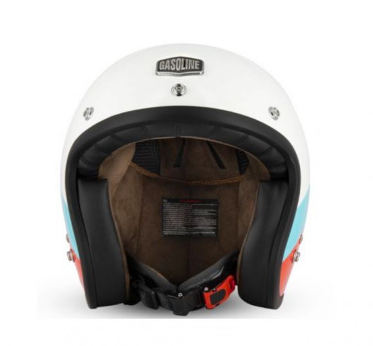 CAFE RACER S250  JET HELMET (white/sky blue/red)