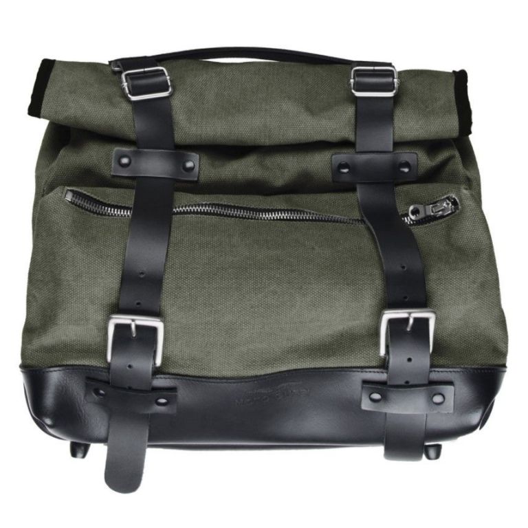 BORSA IN CANVAS - SINGOLA - VERDE MILITARE