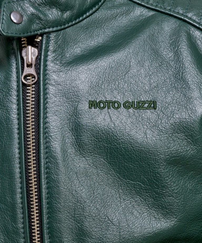 MOTO GUZZI GREEN LEATHER JACKET