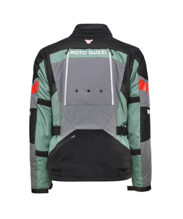 MOTO GUZZI JACKET - ADVENTURE TOURING - BLACK/SILVER/GREEN