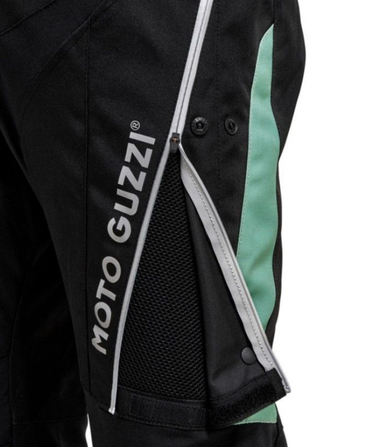 MOTO GUZZI PANT - ADVENTURE TOURING - BLACK/SILVER/GREEN