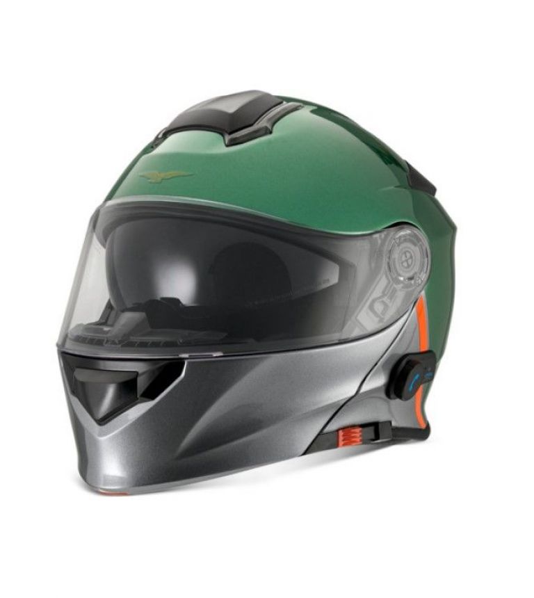 MOTO GUZZI MODULAR HELMET WITH BT - GREEN