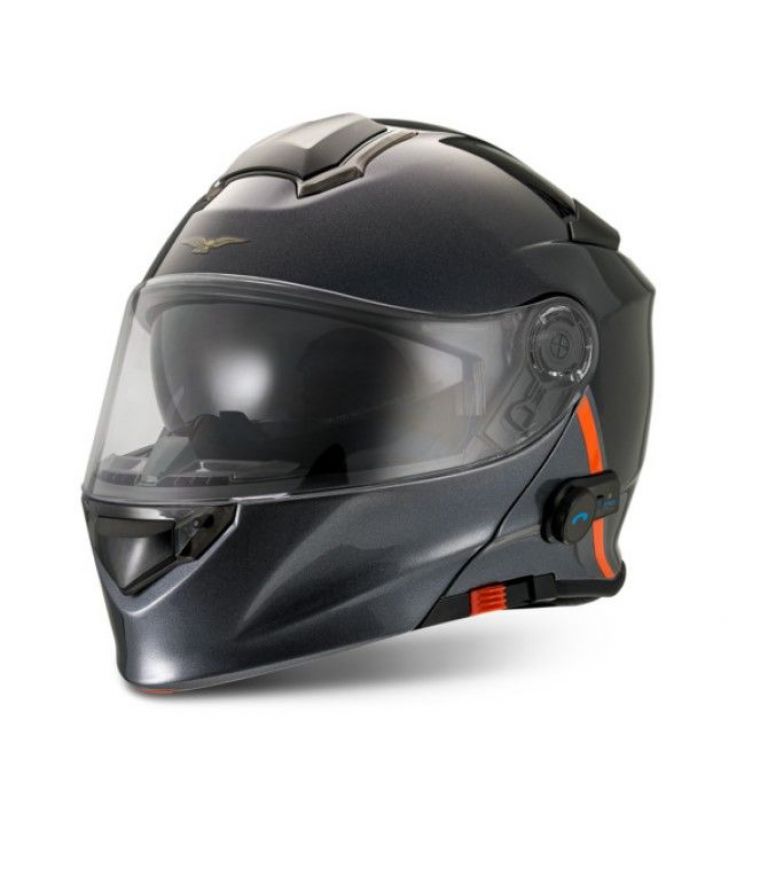 CASCO MODULARE MOTO GUZZI CON BT - NERO