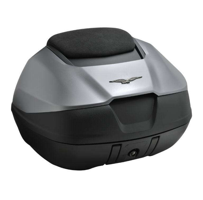 TOP CASE - 52 LTS - GREY WITH BLACK BACKREST