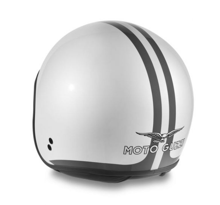 CASCO MOTO GUZZI WHITE STRIPES