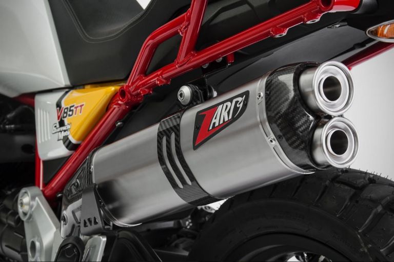 ZARD SLIP ON EXHAUST FOR V85 TT COLOR :TITANIUM