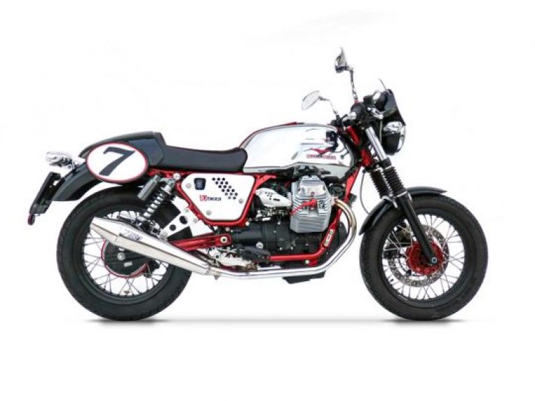 SILENZIATORI V7 CAFE' RACER- CAFE' CLASSIC MODELLO CONICO  M.Y 09-12 COMPATIBILI ANCHE PER V7II RACER